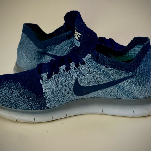 Nike FREE RN FLYKNIT Oceanfog, Navy, Blue Men Size 7 , Wonens 8.5 880843-402 - Picture 9 of 16